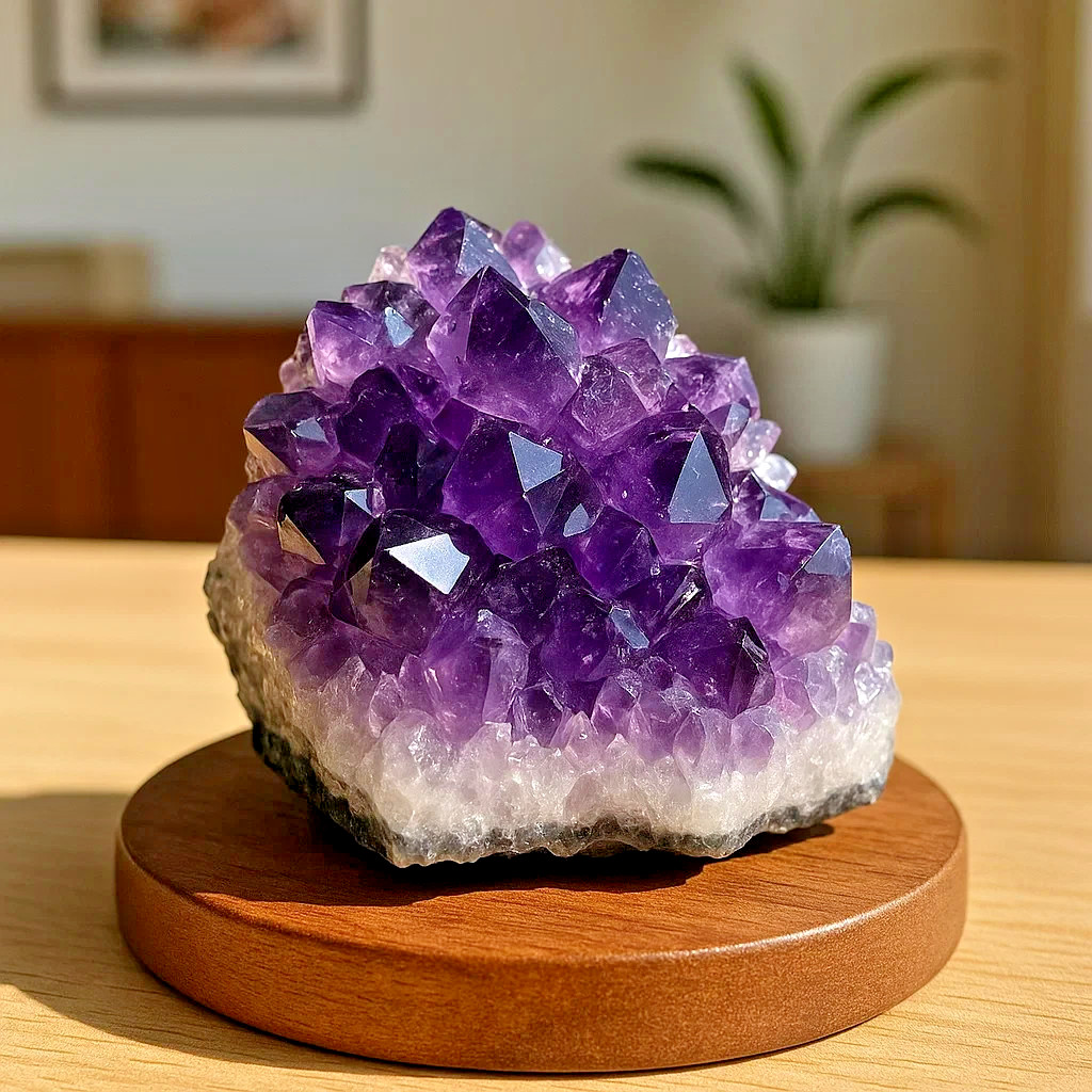 Natural Amethyst Cluster Purple Crystal Stone Healing Crystal Mineral Home Decor