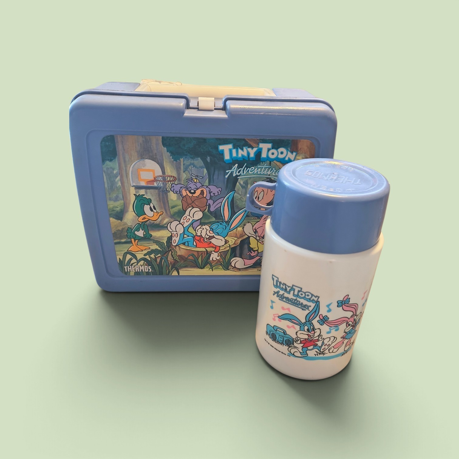 VTG Lunch Box & Thermos Tiny Toons Adventure 1990's Looney Tunes Made In USA VTG Lunch Box & Thermos Tiny Toons Adventure 1990's Looney Tunes Made In USA