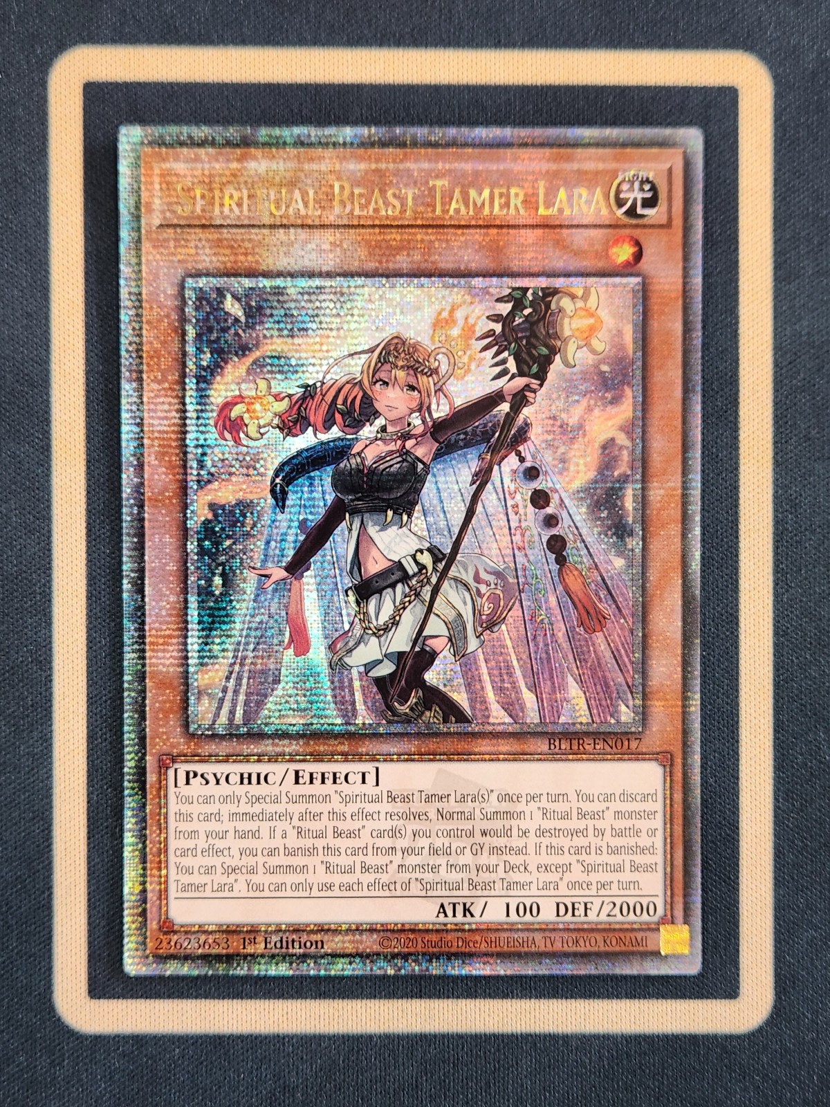 Yu-Gi-Oh TCG - Spiritual Beast Tamer Lara - BLTR-EN017 - 1st ED QCR Yu-Gi-Oh TCG - Spiritual Beast Tamer Lara - BLTR-EN017 - 1st ED QCR