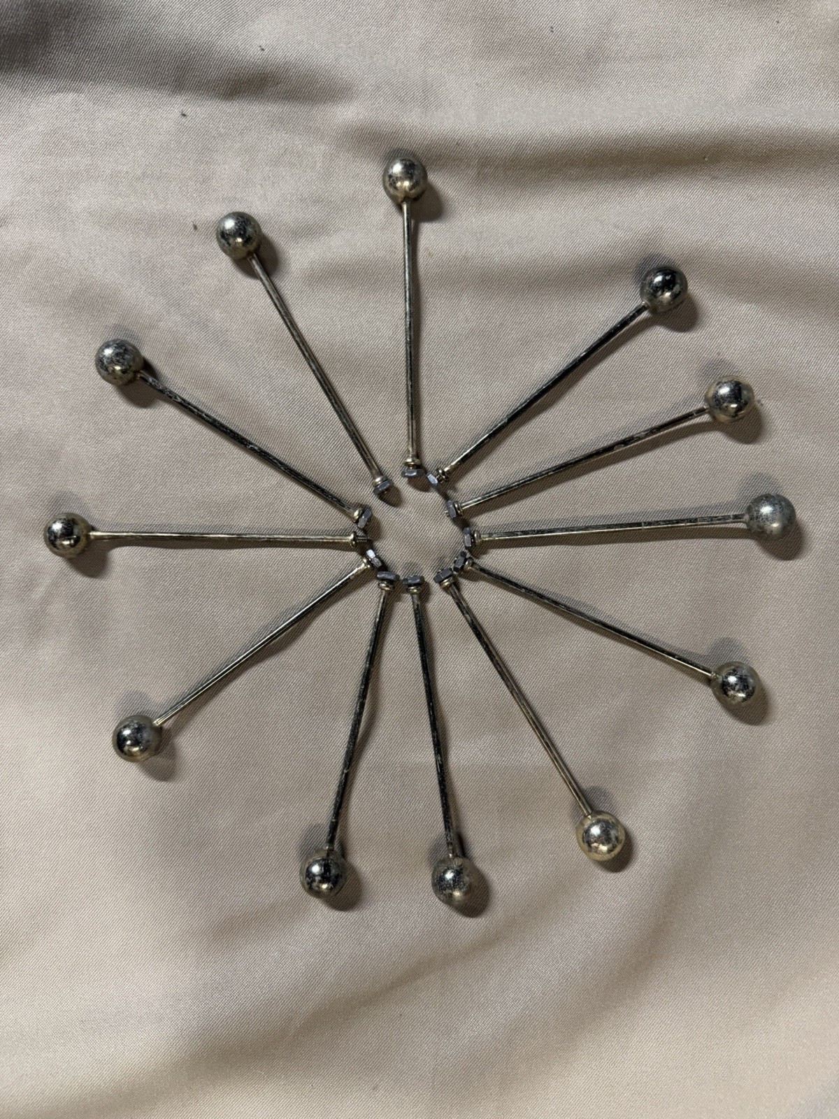 Vintage Mid Century Starburst Sunburst Original Clock Part Spoke Ball End Vintage Mid Century Starburst Sunburst Original Clock Part Spoke Ball End