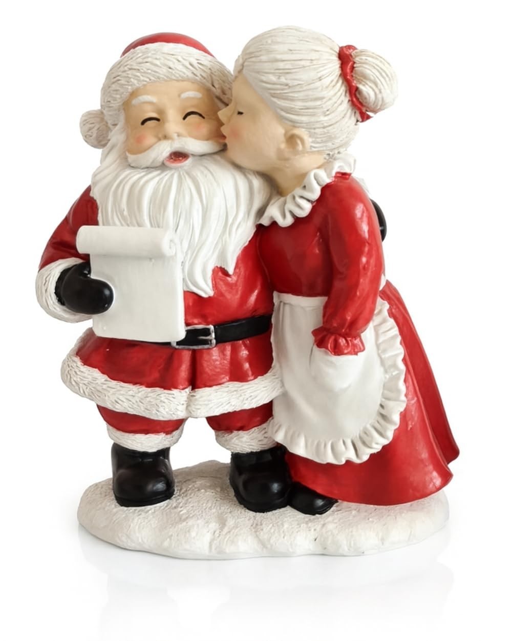 Hand-Painted Santa Claus Figurines Set of 2 - Vintage Christmas Decor, Kissing C Hand-Painted Santa Claus Figurines Set of 2 - Vintage Christmas Decor, Kissing C