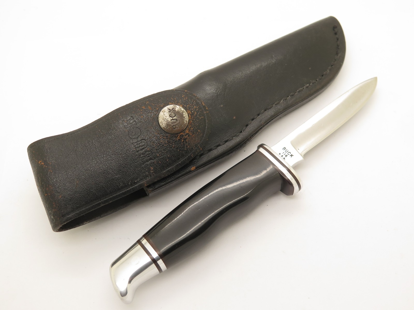 Vintage 1972-86 Buck 116 Caper 3 Liner USA Fixed Blade Hunting Knife (#6124) Vintage 1972-86 Buck 116 Caper 3 Liner USA Fixed Blade Hunting Knife (#6124)