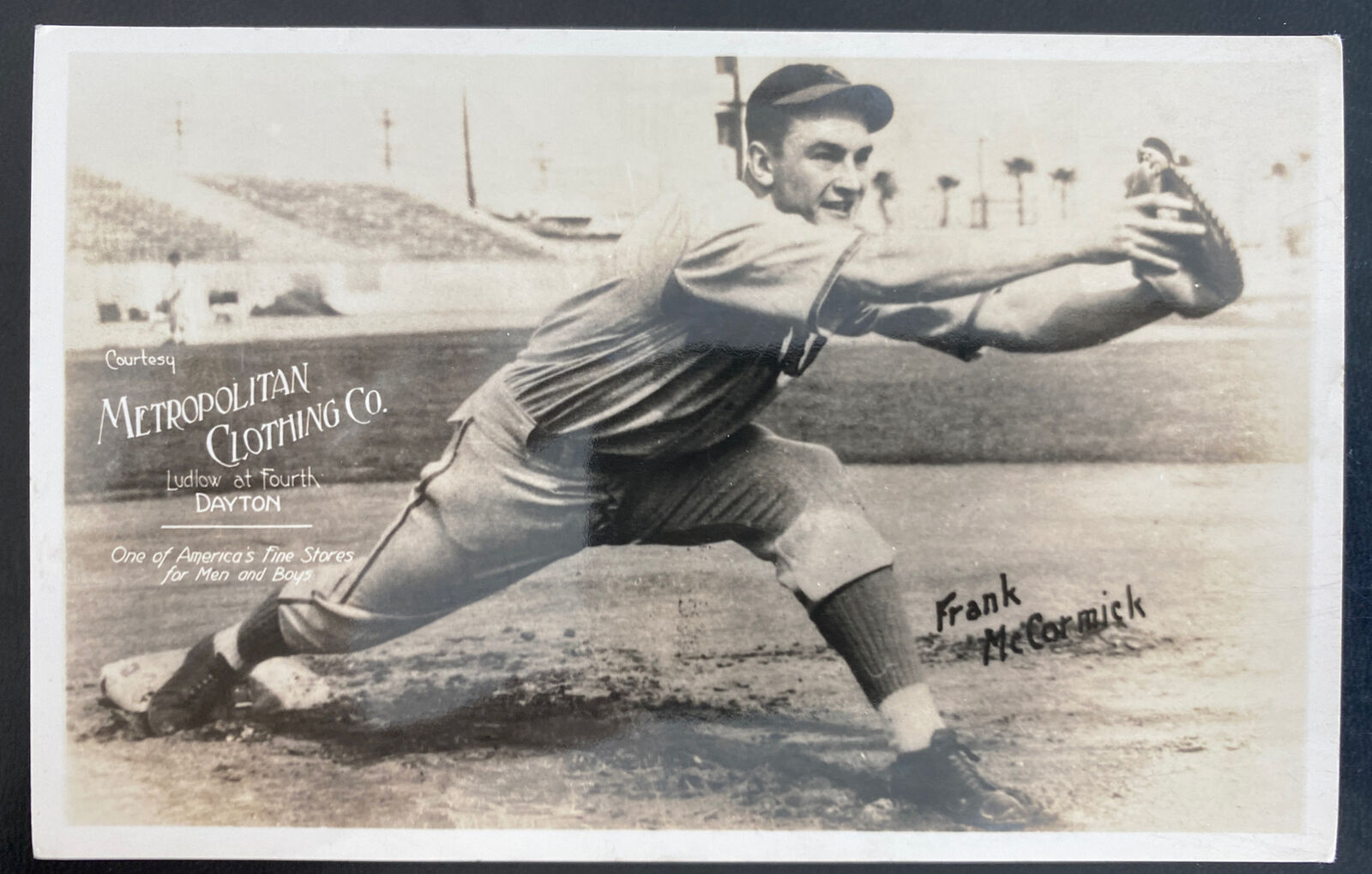 Mint USA Real Picture Postcard Baseball Player Frank McCormick