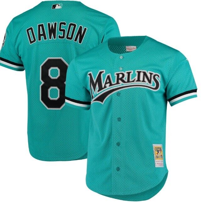 Authentic Mitchell & Ness Florida Marlins #8 Baseball Jersey New Mens Sizes $130