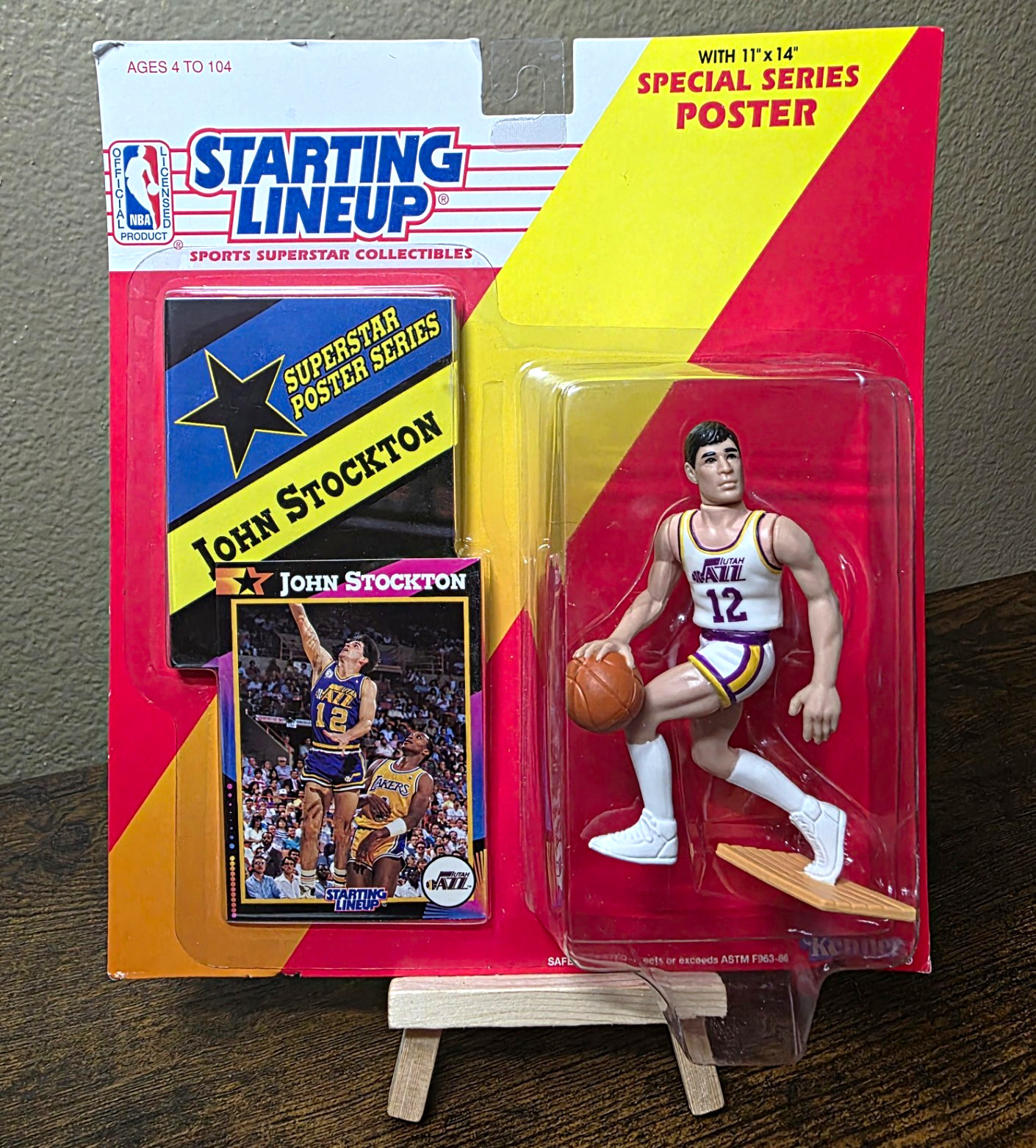 Starting Lineup John Stockton Utah Jazz 1992 Headline Figure + Poster Starting Lineup John Stockton Utah Jazz 1992 Headline Figure + Poster