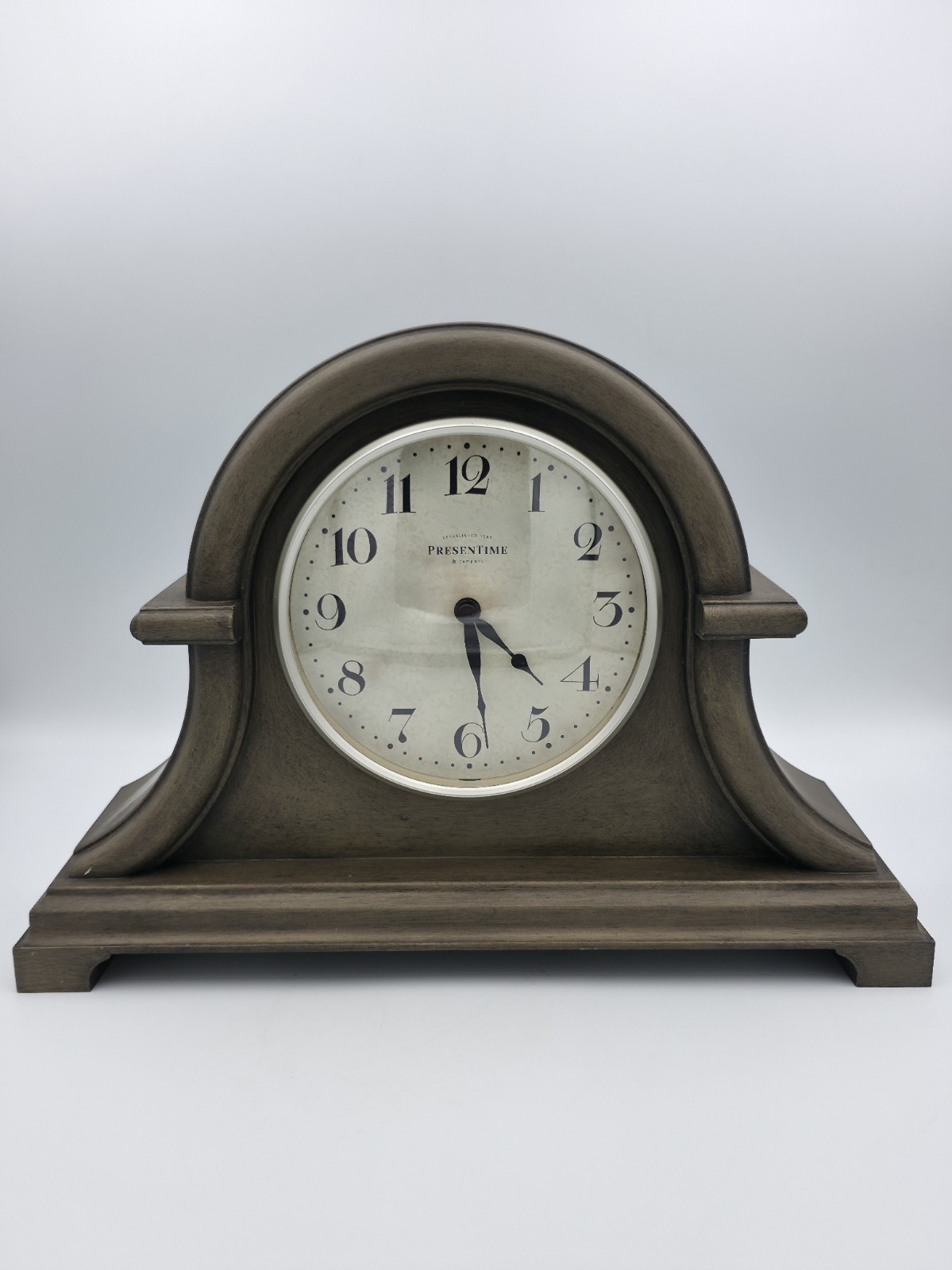 Presentime & Co. Mantel Clock Vintage Farmhouse Series Works Presentime & Co. Mantel Clock Vintage Farmhouse Series Works