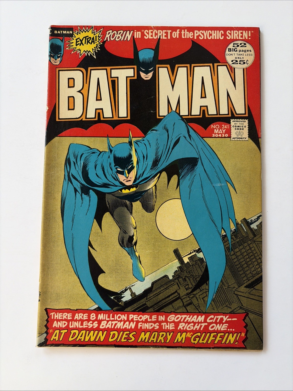 BATMAN #241 1972 DC COMICS neal adams cover BATMAN #241 1972 DC COMICS neal adams cover