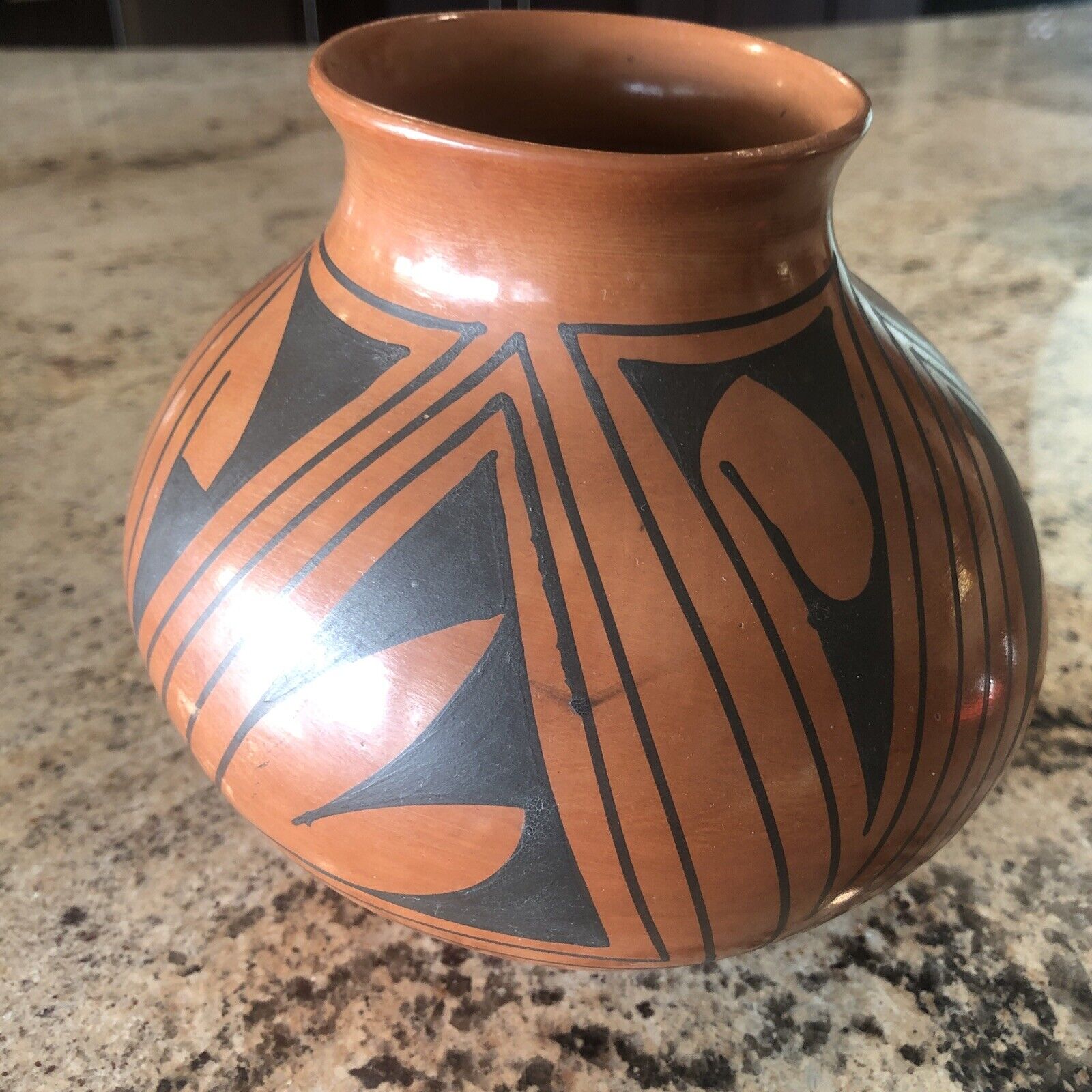 6” Maya Ortiz Luis Ortiz Hand MadanHamd Painted Mexican Pottery Olla
