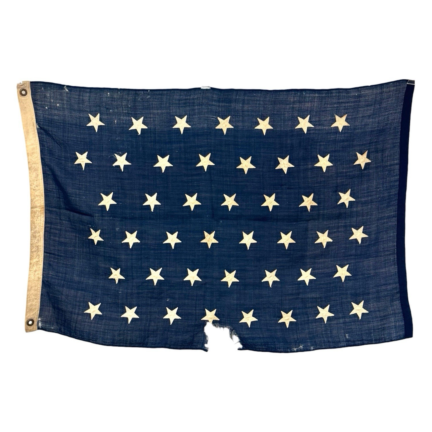 Antique 45 Star USA Navy Jack Sewn Star Flag 1896-1908 Spanish American War RARE Antique 45 Star USA Navy Jack Sewn Star Flag 1896-1908 Spanish American War RARE