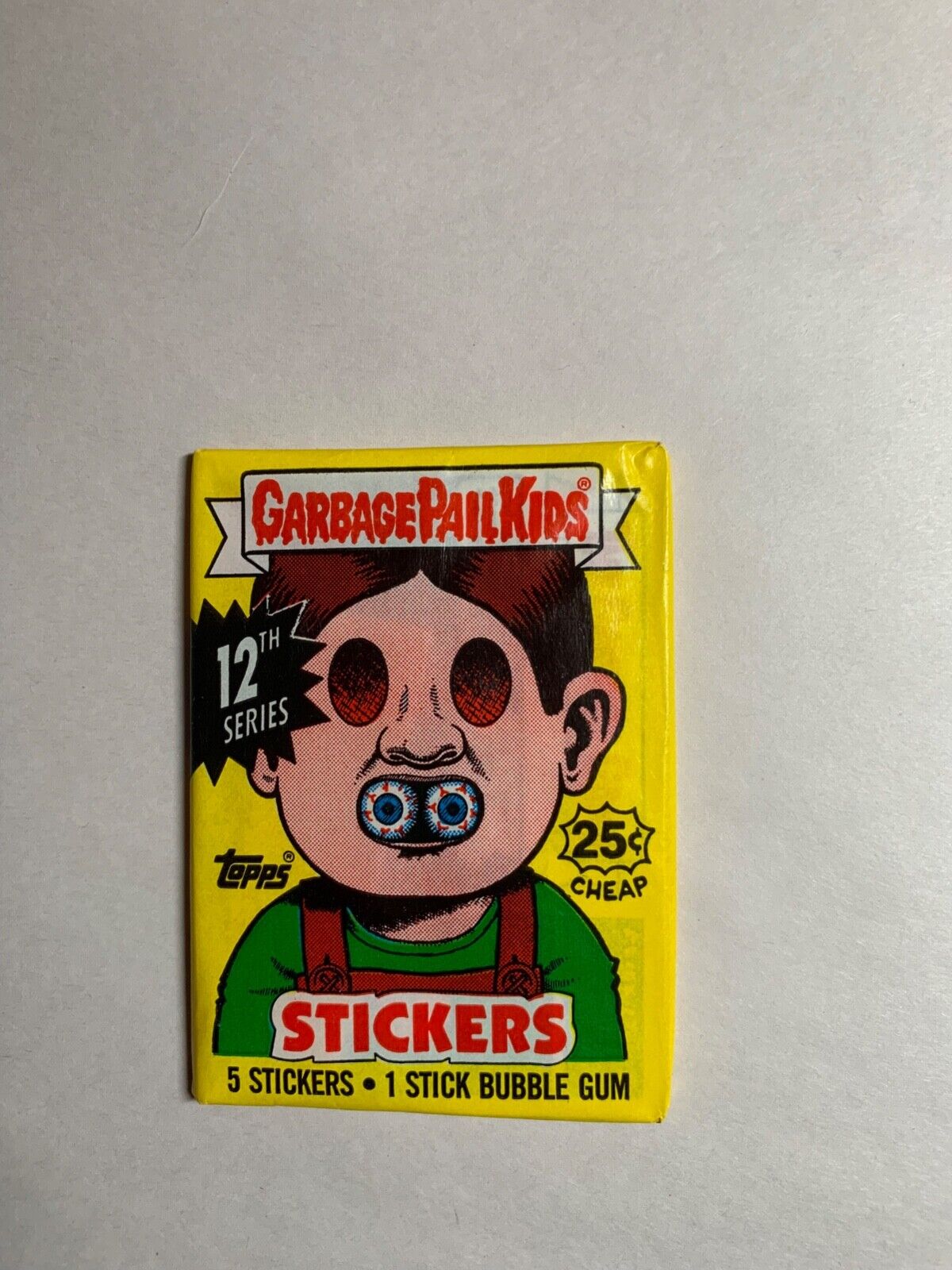 One (1) Pack of 1988 Topps Garbage Pail Kids 12th Series Unopened Wax Pack GPK