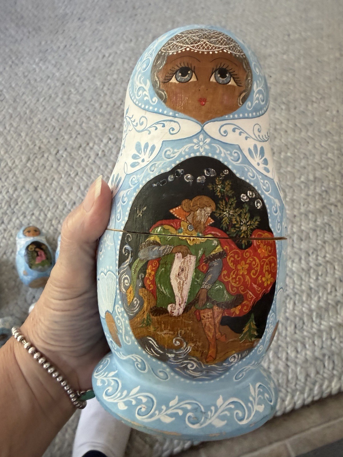 Vintage 1992 Russian Nesting Dolls 9 PC Servieg Posad Matryoshka Fairytales Vintage 1992 Russian Nesting Dolls 9 PC Servieg Posad Matryoshka Fairytales