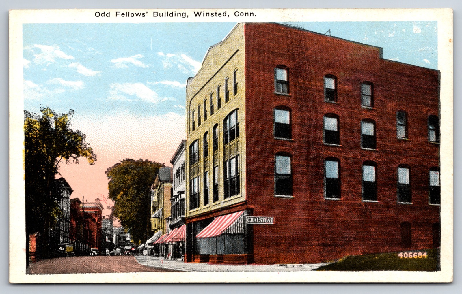 Odd Fellows\' Building Winsted Connecticut CT IOOF Lodge c1920 Postcard Odd Fellows\' Building Winsted Connecticut CT IOOF Lodge c1920 Postcard