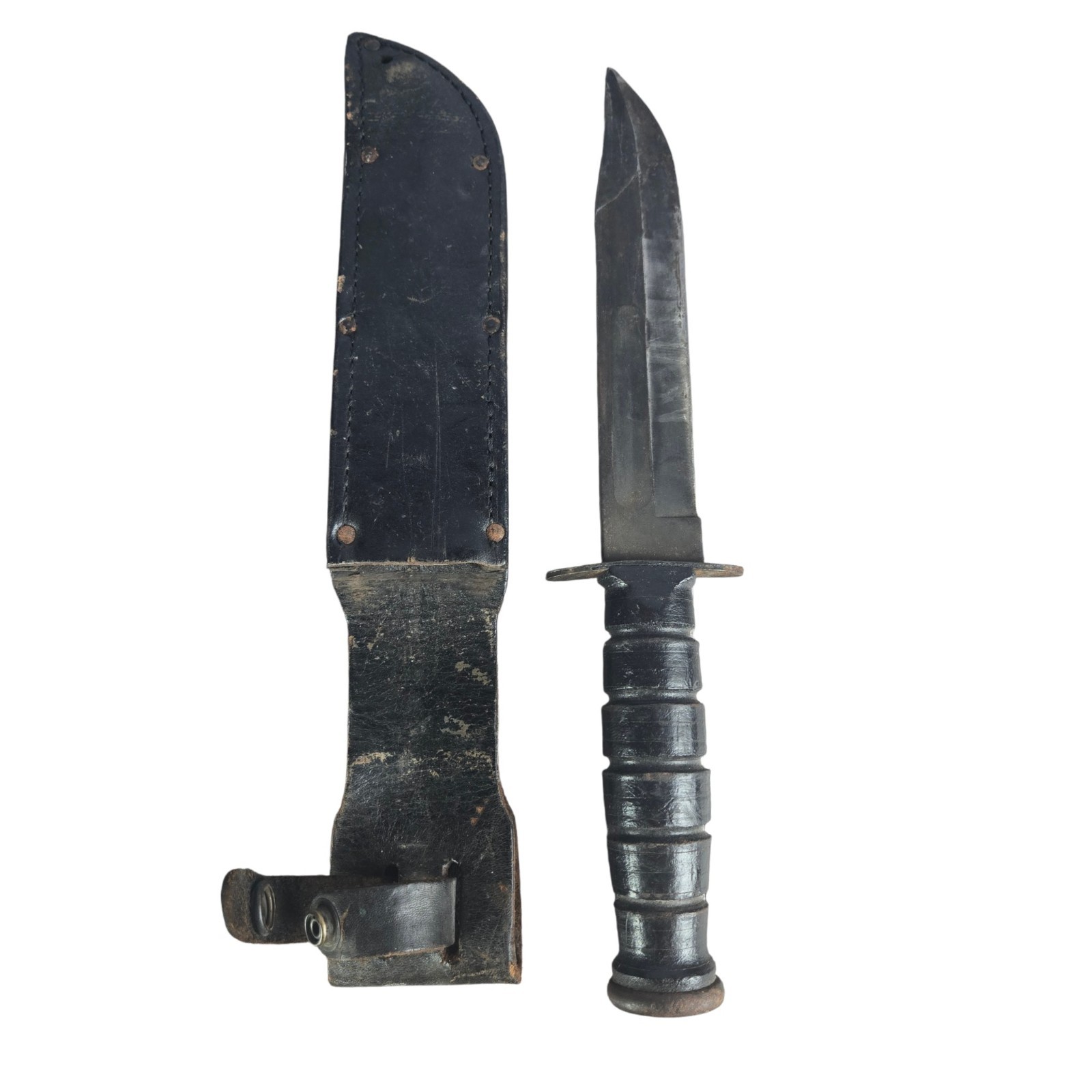 Vintage Camillus NY USA KA-BAR Style Fixed Blade Knife with Sheath Vintage Camillus NY USA KA-BAR Style Fixed Blade Knife with Sheath