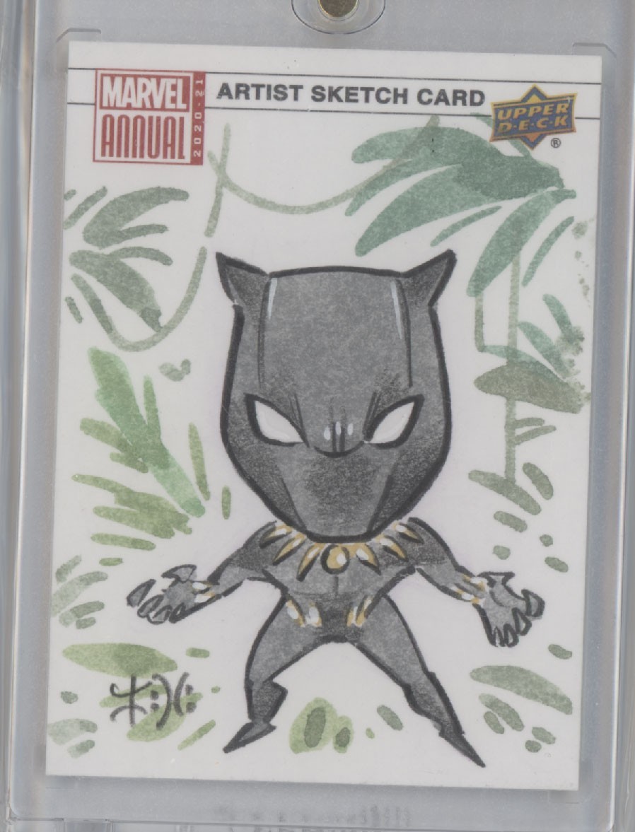 Black Panther 2020-21 Upper Deck Marvel Annual Peach Momoko Sketch #1/1 Black Panther 2020-21 Upper Deck Marvel Annual Peach Momoko Sketch #1/1