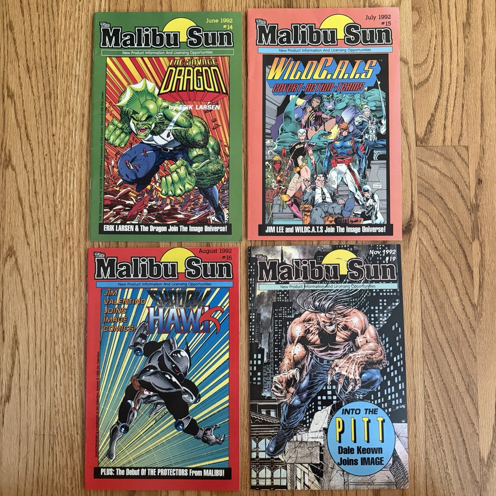 Malibu Sun #14 #15 #16 #19 Savage Dragon, Pitt, Shadow Hawk, WildC.A.T.S 1992 Malibu Sun #14 #15 #16 #19 Savage Dragon, Pitt, Shadow Hawk, WildC.A.T.S 1992