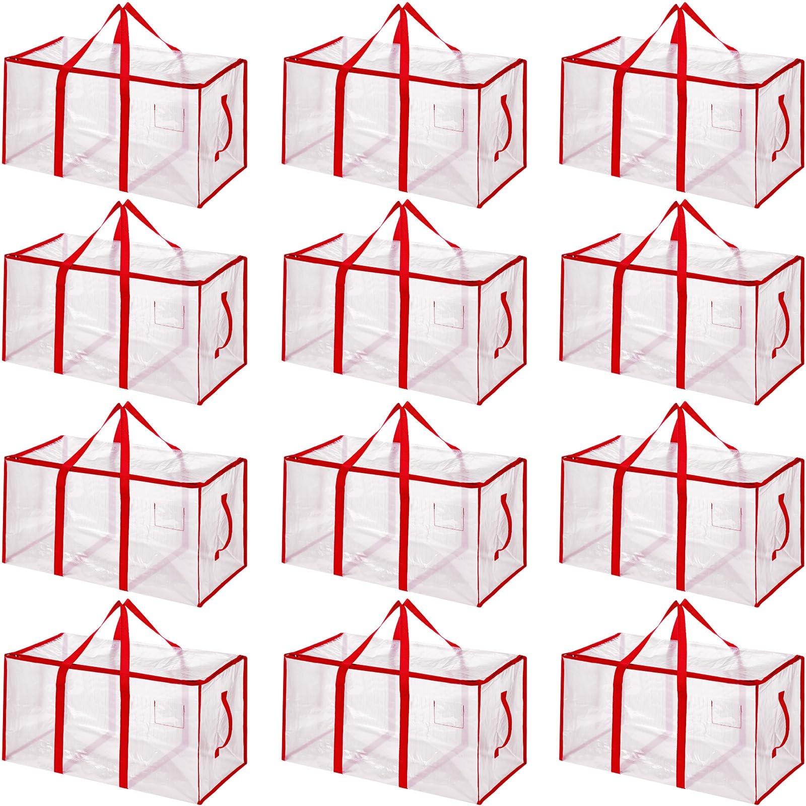 Aliceset 12-Pack Clear Moving Bags 90.84L Heavy Duty Extra Large Storage Totes Aliceset 12-Pack Clear Moving Bags 90.84L Heavy Duty Extra Large Storage Totes