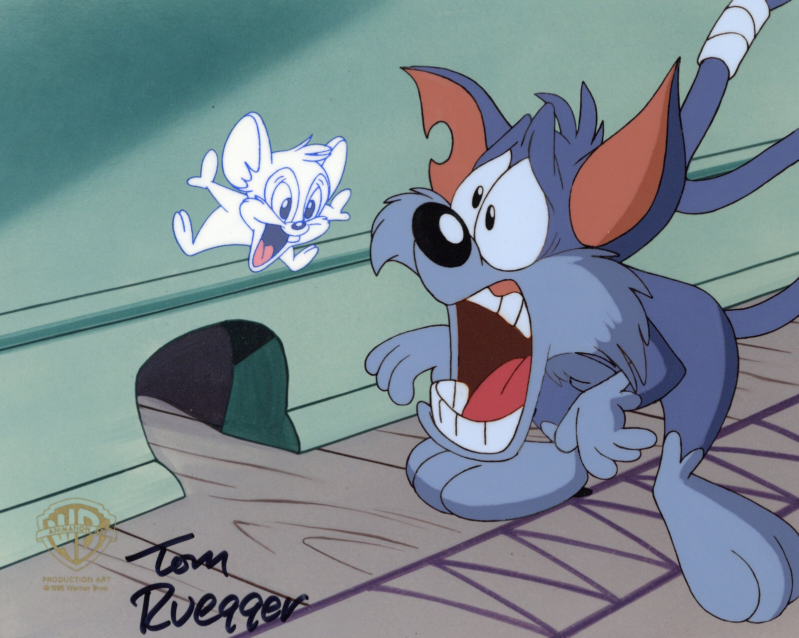 Tiny Toons Adventure-Original Cel-Lil Sneezer/Furball-Signed Tom Ruegger