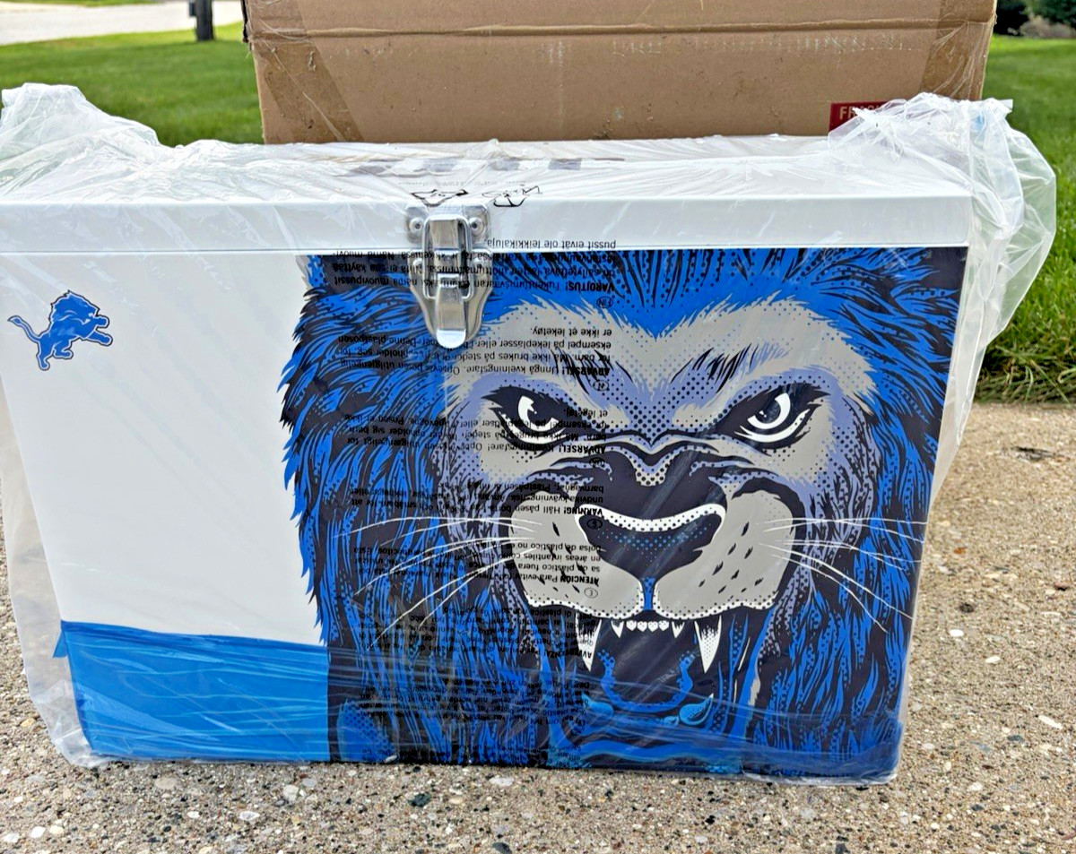 NEW Miller Lite Detroit Lions Football Ice Box Cooler Beer πΊππ¦ NFL NEW Miller Lite Detroit Lions Football Ice Box Cooler Beer πΊππ¦ NFL