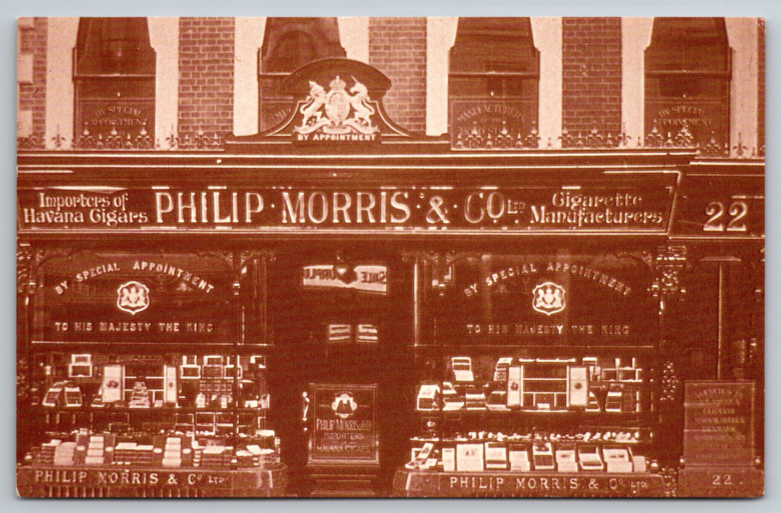 c1960s Philip Morris Co London Louisville KY Tobacco Shop Postcard c1960s Philip Morris Co London Louisville KY Tobacco Shop Postcard