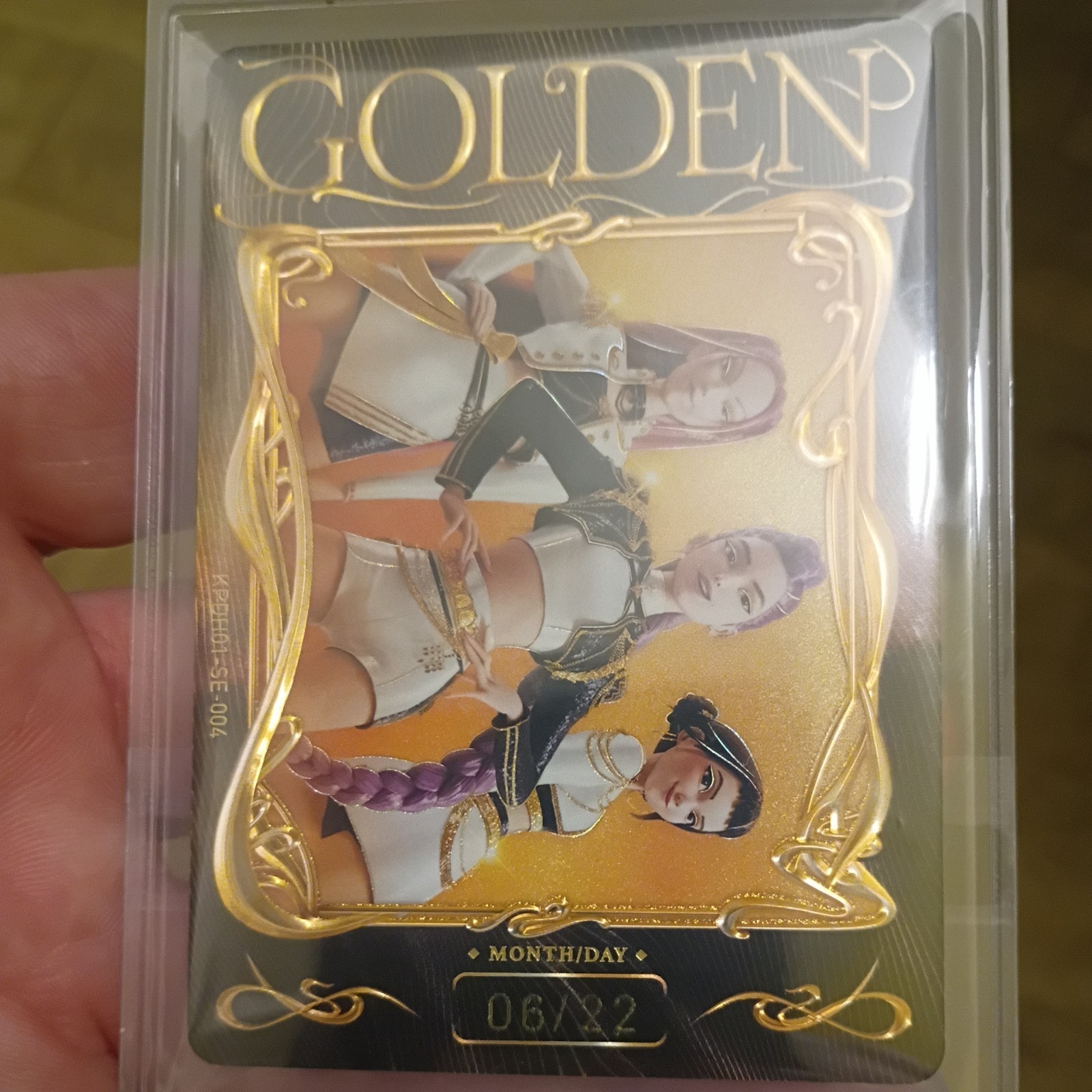 Kpop Demon Hunters Trading Card SE-004 Golden SUPER RARE 06/22 Kayou SE Kpop Demon Hunters Trading Card SE-004 Golden SUPER RARE 06/22 Kayou SE