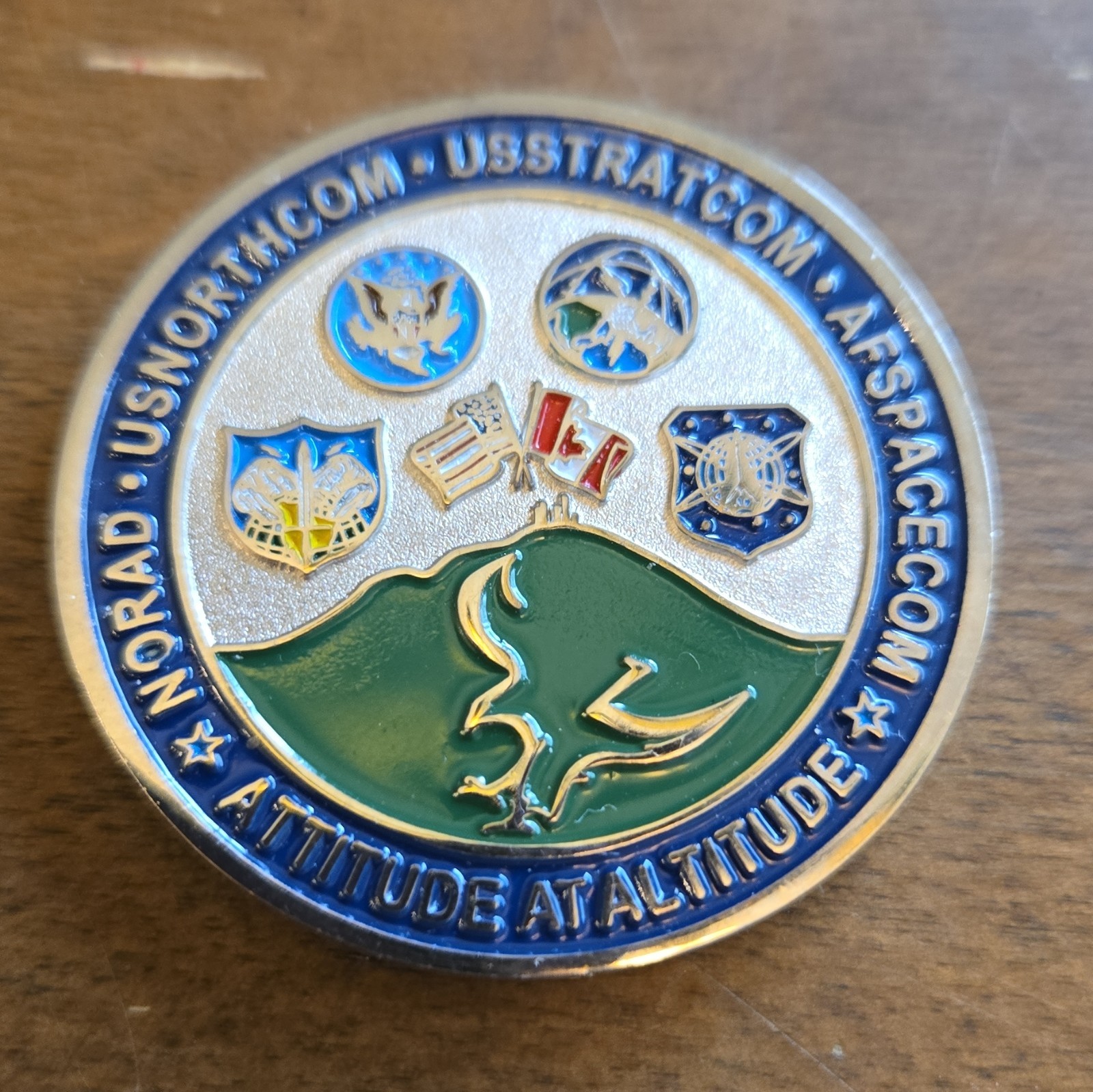 NORAD USNORTHCOM Cheyenne Mountain Air Force Station CO Springs Challenge Coin NORAD USNORTHCOM Cheyenne Mountain Air Force Station CO Springs Challenge Coin