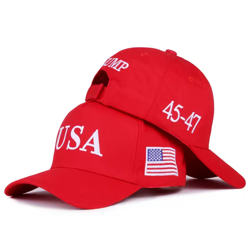 Trump 45-47 Red Adjustable Patriotic USA Hat (one size fits all) Trump 45-47 Red Adjustable Patriotic USA Hat (one size fits all)