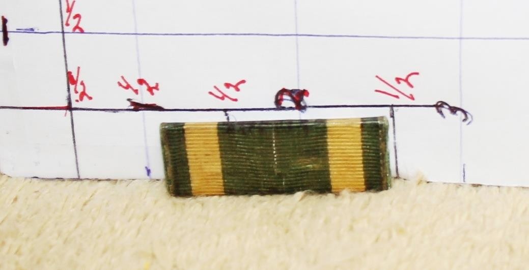 SPANISH AMERICAN WAR 1916 SERVICE .05 INCH RIBBON BAR SPANISH AMERICAN WAR 1916 SERVICE .05 INCH RIBBON BAR