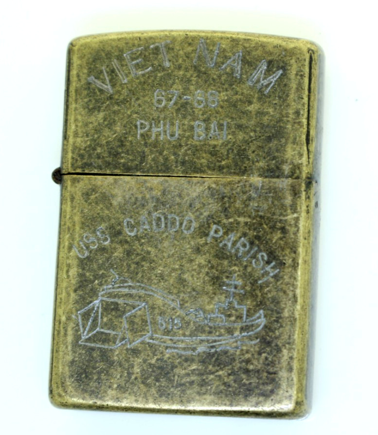 USN USS Caddo Parish Phu Bai 1967 Vietnam No Zippo Lighter Z-18 USN USS Caddo Parish Phu Bai 1967 Vietnam No Zippo Lighter Z-18