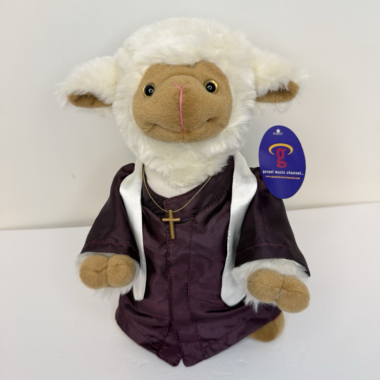 Vtg Rare Gospel Music Channel Plush Lamb Preacher Sings Stomp Kirk Franklin NWT