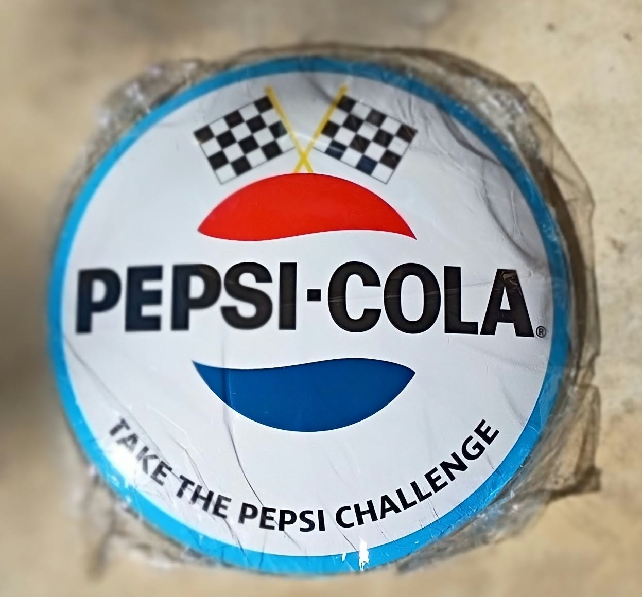 16 inch Pepsi-Cola Take the pepsi challenge dome metal sign 16 inch Pepsi-Cola Take the pepsi challenge dome metal sign