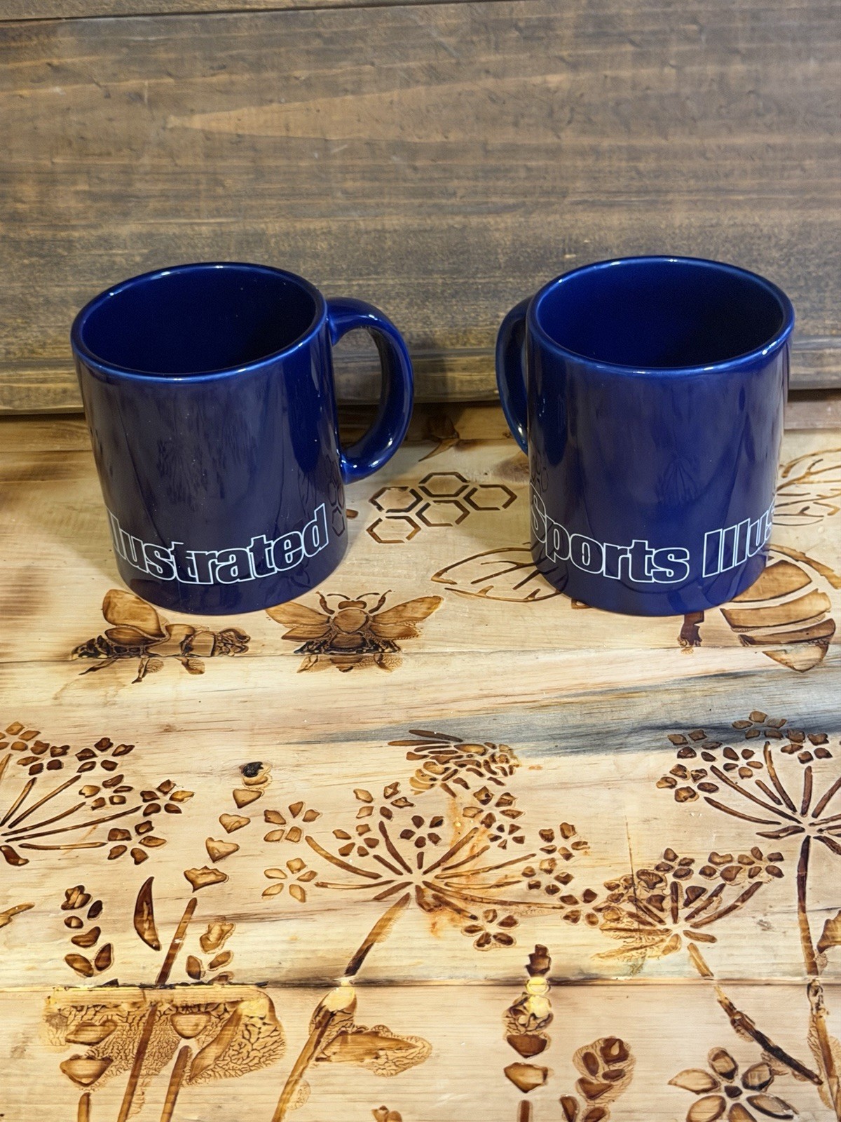 Sports Illustrated Waechtersbach Spain Blue Coffee Mugs Set of 2 Vintage
