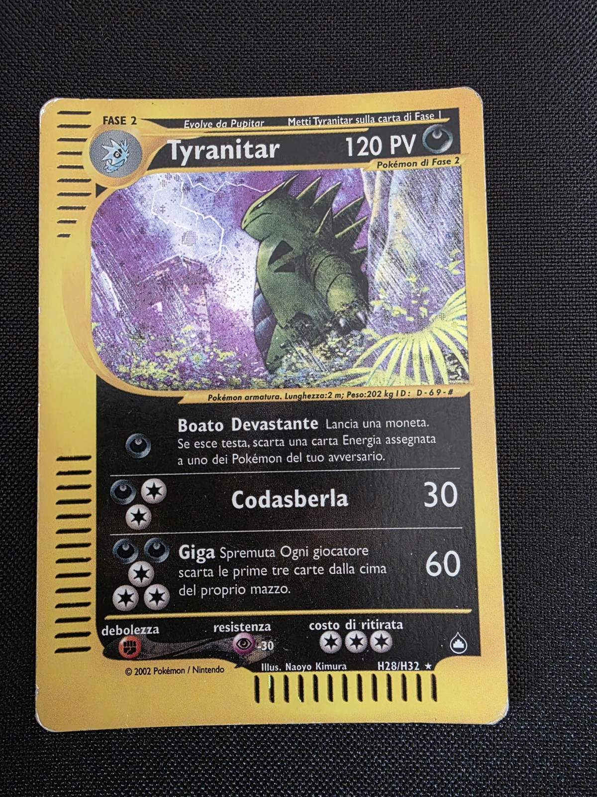 Pokemon Card TYRANITAR H28/H32 - Aquapolis - HOLO ITA Pokemon Card TYRANITAR H28/H32 - Aquapolis - HOLO ITA