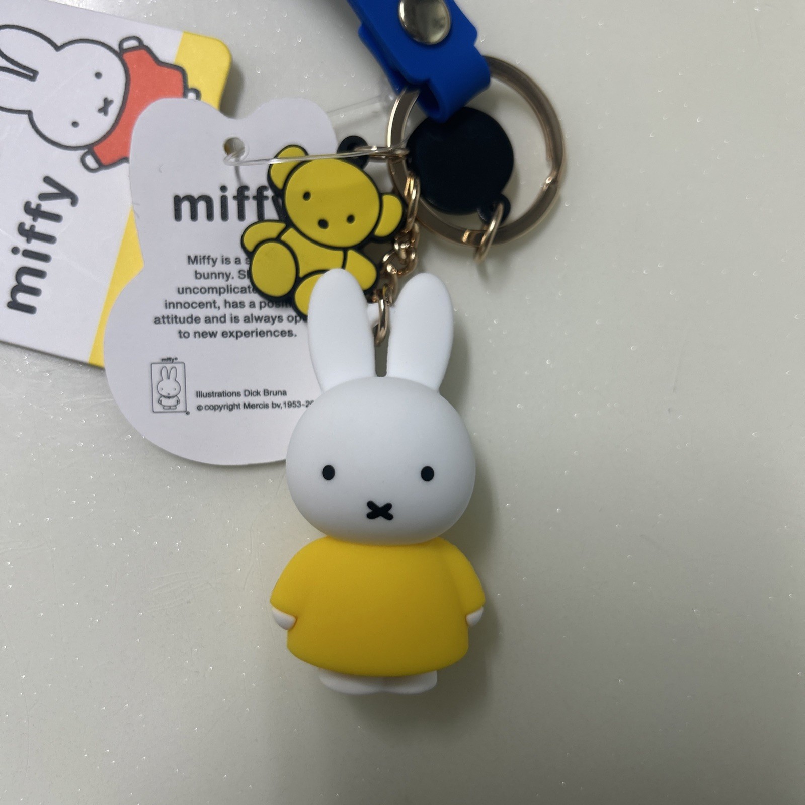 Miffy Bunny White Yellow Skirt Cute Rabbit Standing Key Ring Chain _ Bag Holder Miffy Bunny White Yellow Skirt Cute Rabbit Standing Key Ring Chain _ Bag Holder