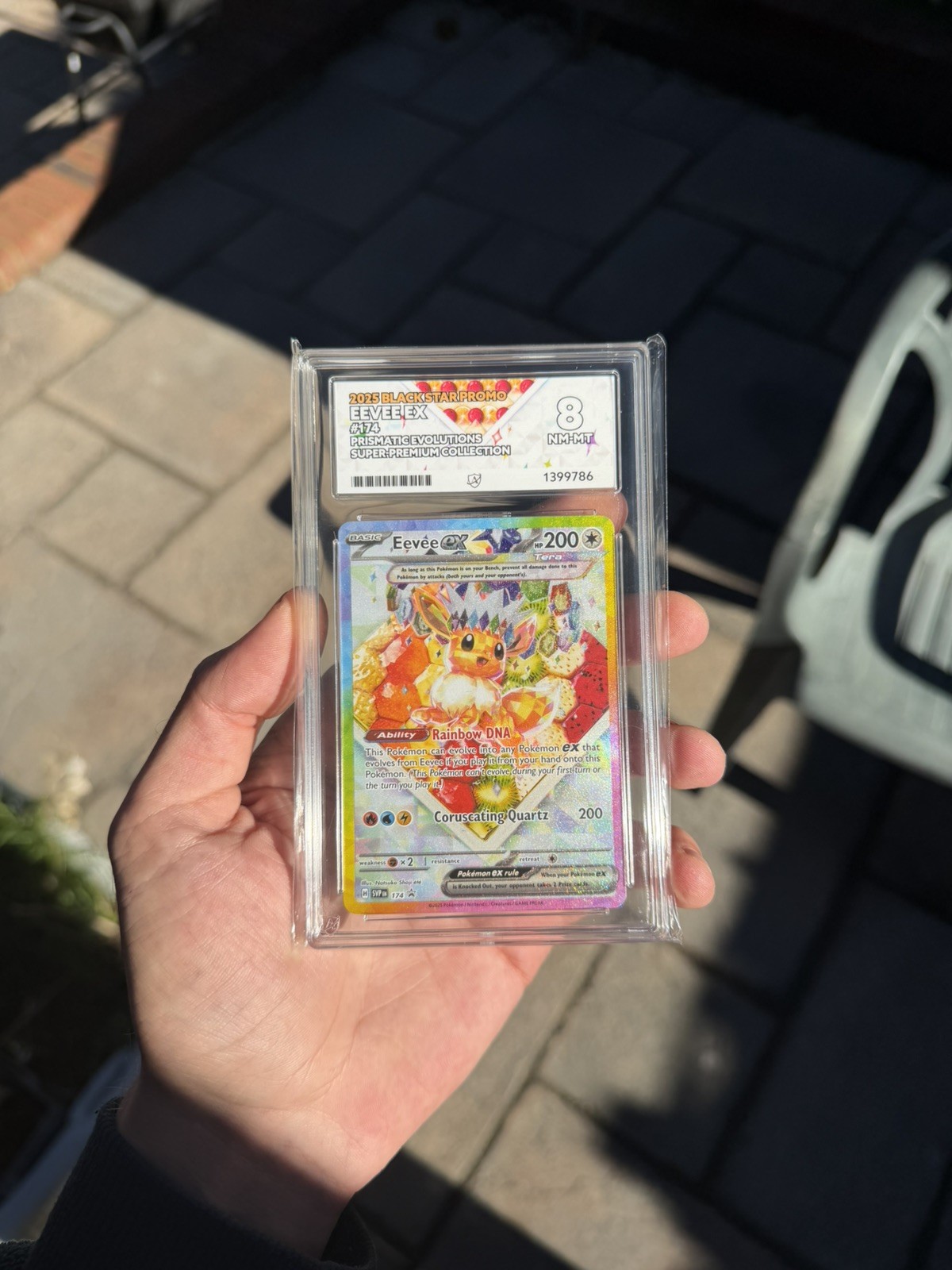 Pokémon TCG Eevee ex Holo 174 2025 Prismatic Evolutions Black Star Promo ACE 8 Pokémon TCG Eevee ex Holo 174 2025 Prismatic Evolutions Black Star Promo ACE 8
