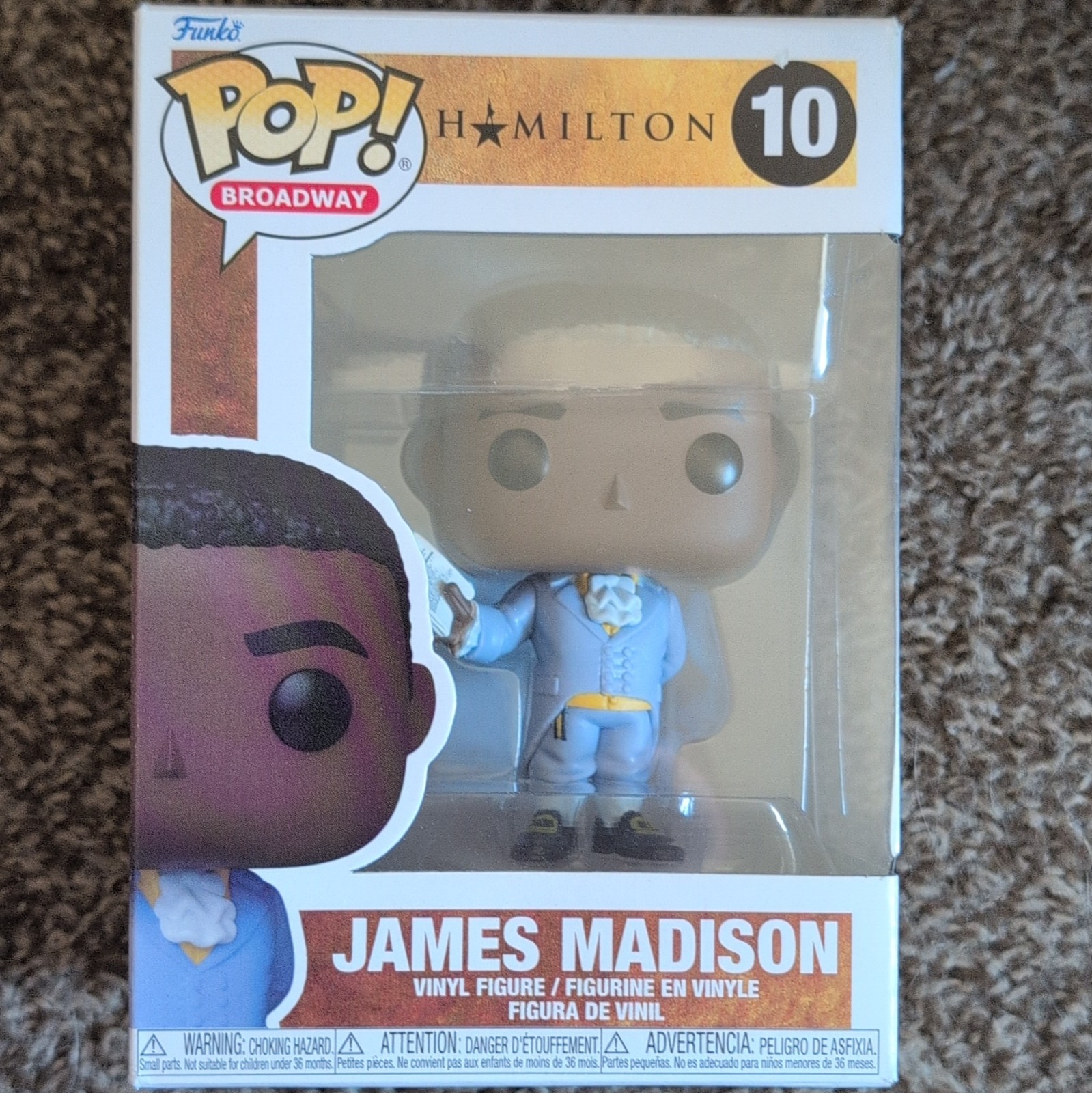 Funko Pop Vinyl Broadway Hamilton James Madison #10 Standard Size Vinyl Figure Funko Pop Vinyl Broadway Hamilton James Madison #10 Standard Size Vinyl Figure
