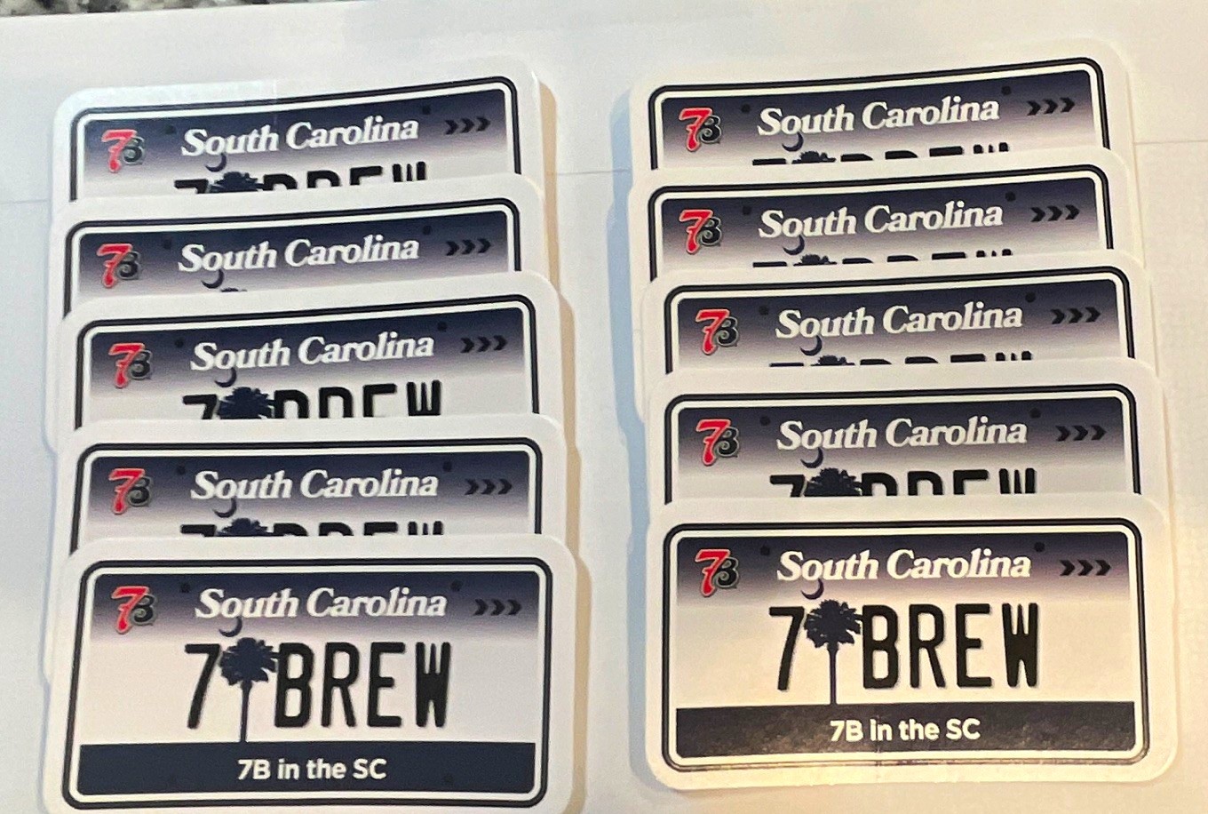 7 Brew South Carolina Coffee & Tea Advertising Sticker, Lot of 10 7 Brew South Carolina Coffee & Tea Advertising Sticker, Lot of 10