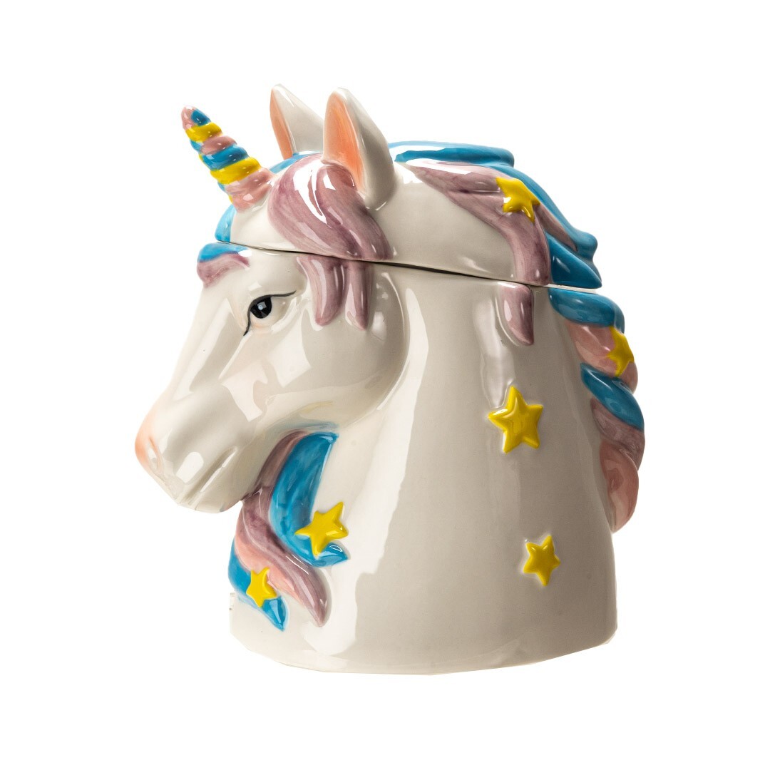 PT Pacific Trading Unicorn Hand Painted Ceramic Cookie Jar