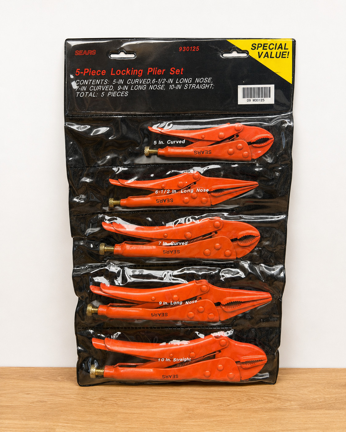 Rare Sears 30125 Hi-Viz Orange 5-Piece Locking Pliers Set Original Package Rare Sears 30125 Hi-Viz Orange 5-Piece Locking Pliers Set Original Package