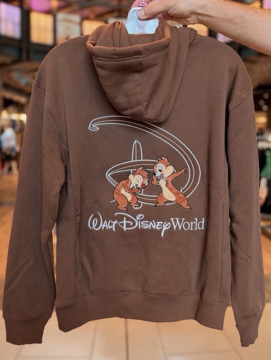 Disney Parks 2026 Chip And Dale WDW Brown Hoodie Size Large L NWT Disney Parks 2026 Chip And Dale WDW Brown Hoodie Size Large L NWT