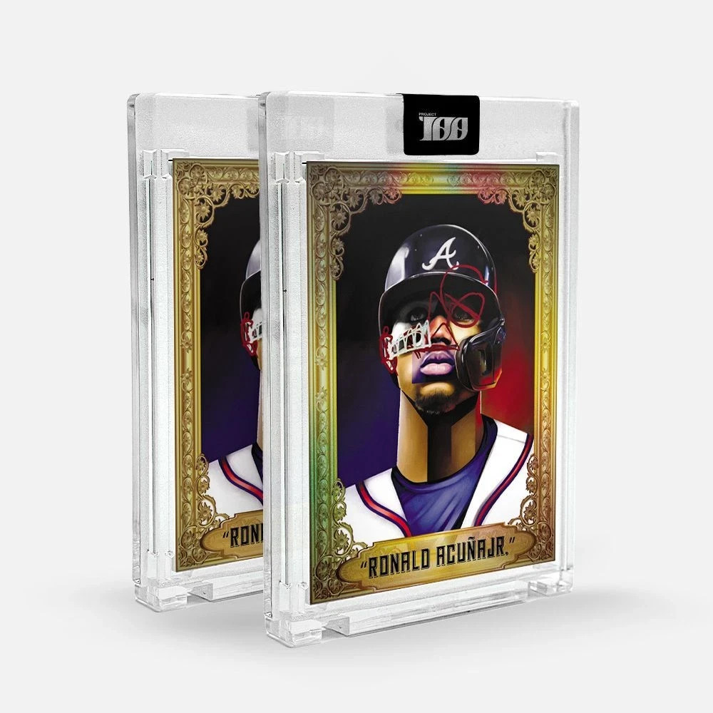 Topps Project 100 Card #6 Ronald Acuna Jr. by Malik Roberts Deluxe Edition #/100 Topps Project 100 Card #6 Ronald Acuna Jr. by Malik Roberts Deluxe Edition #/100