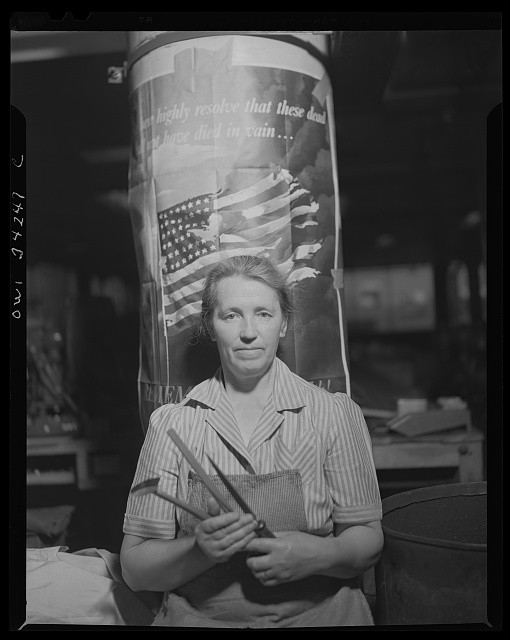 New Britain Connecticut 1943 Polish woman drill press Landers Frary Clark plant