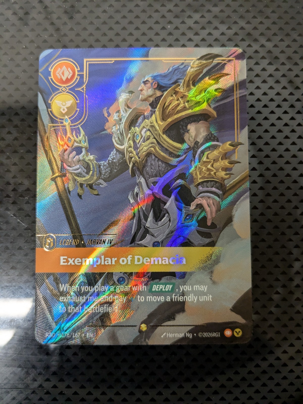 Jarvan IV, Exemplar of Demacia - Overnumbered 176/167 - Radiance - Riftbound