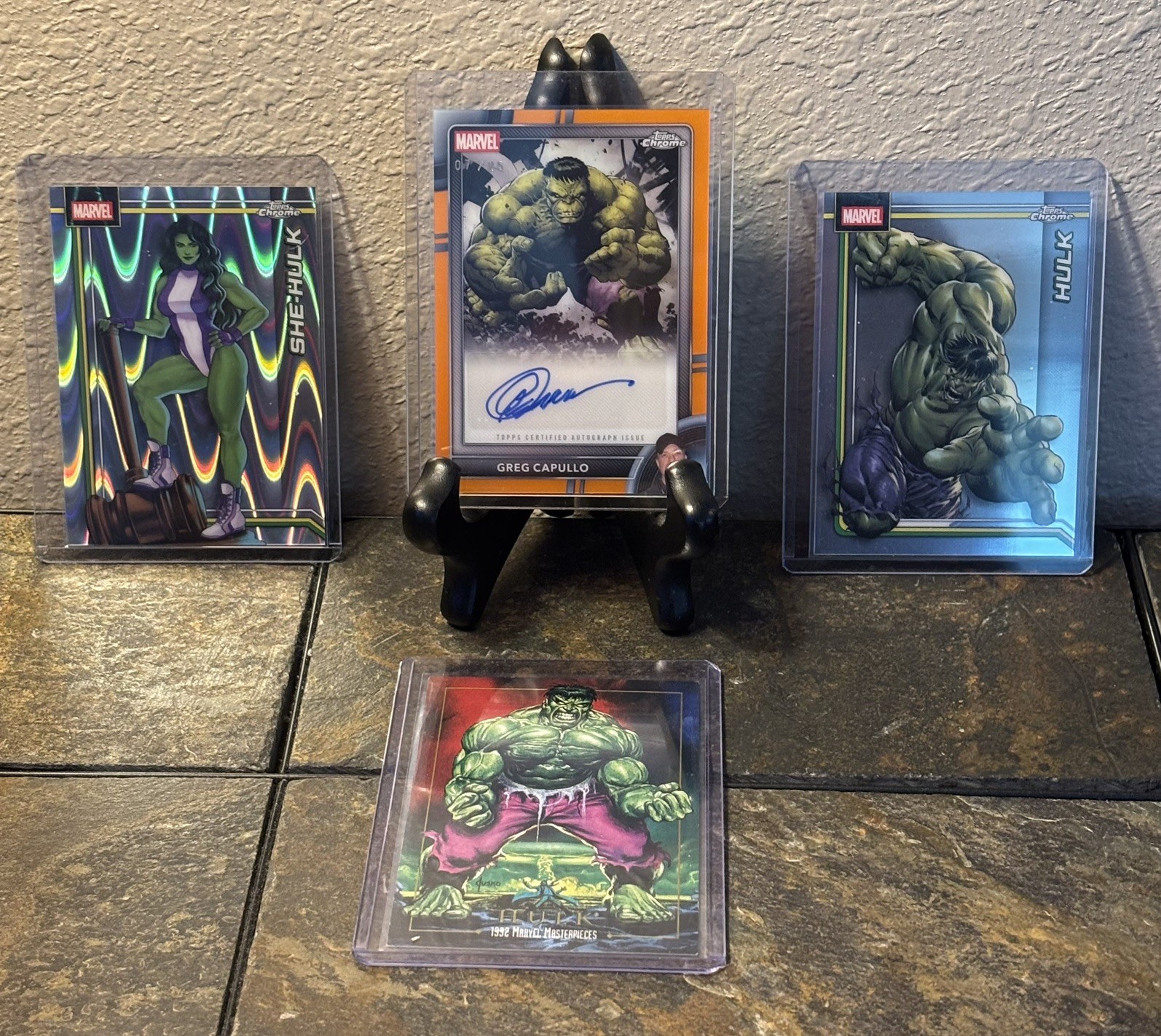 Topps 2026 EXTREMELY RARE Chrome Marvel Hulk Greg Capullo Signature 07/25 Topps 2026 EXTREMELY RARE Chrome Marvel Hulk Greg Capullo Signature 07/25