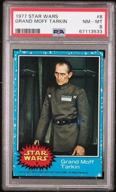1977 TOPPS STAR WARS GRAND MOFF TARKIN #8 PSA 8 1977 TOPPS STAR WARS GRAND MOFF TARKIN #8 PSA 8