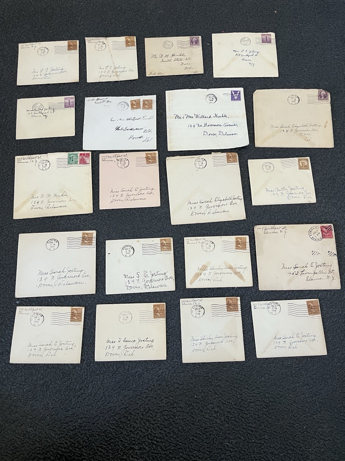 20 Old post cards 1935-1945 One family, opened, as pictured. 20 Old post cards 1935-1945 One family, opened, as pictured.