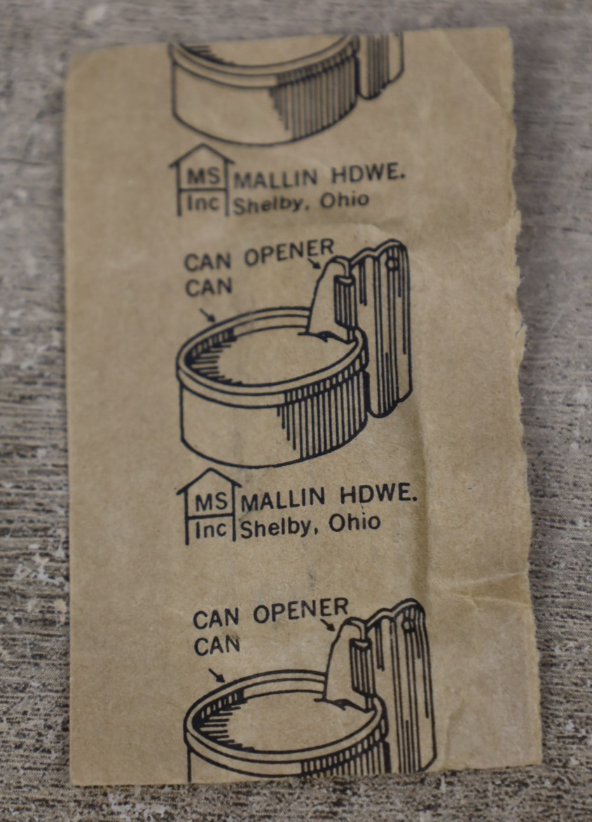 Vintage NOS Original Vietnam US Military P-38 P38 Can Opener - Mallin Hardware Vintage NOS Original Vietnam US Military P-38 P38 Can Opener - Mallin Hardware