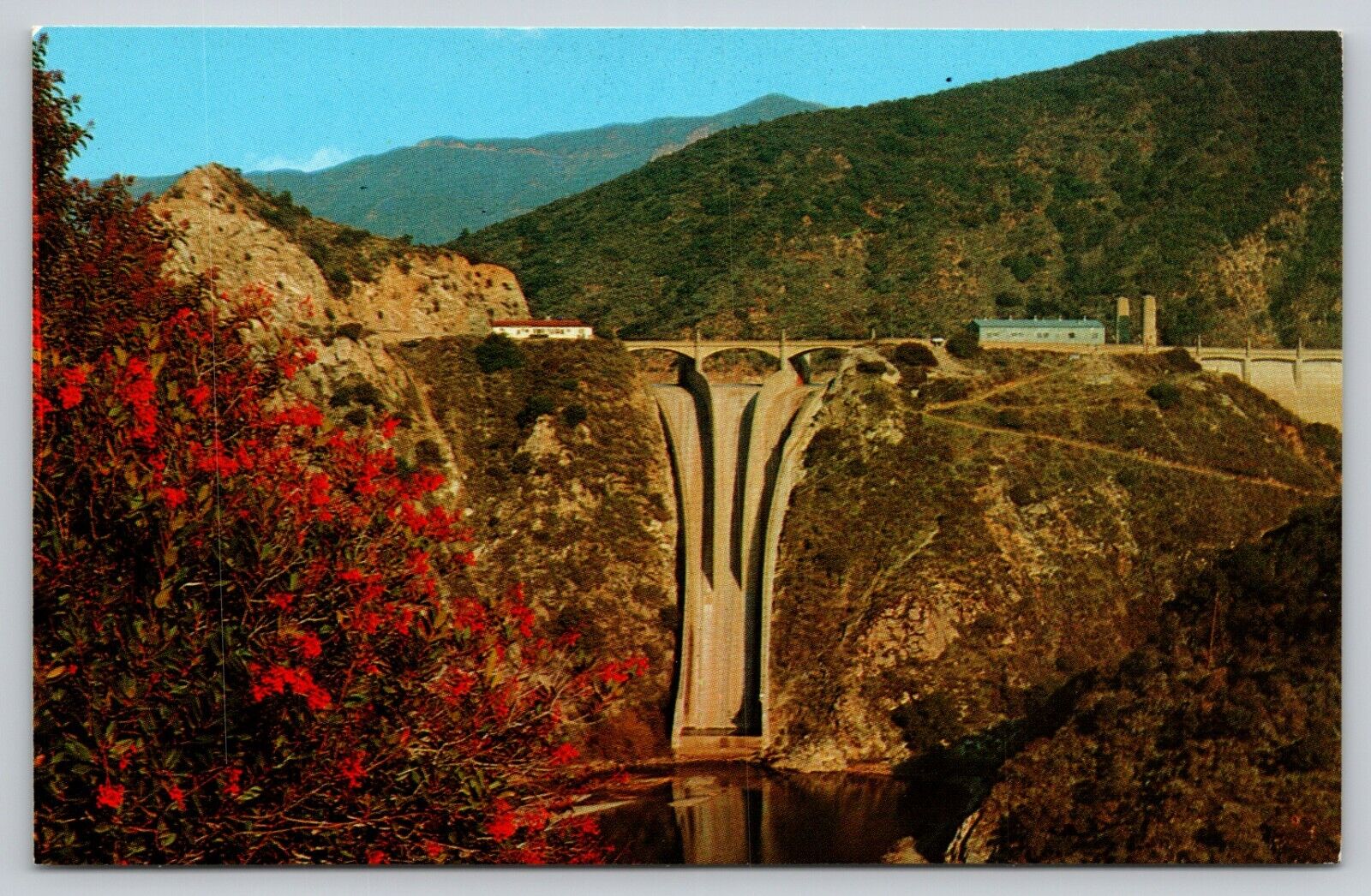 Postcard CA Pasadena Morris Dam Angeles National Forest UNP A3