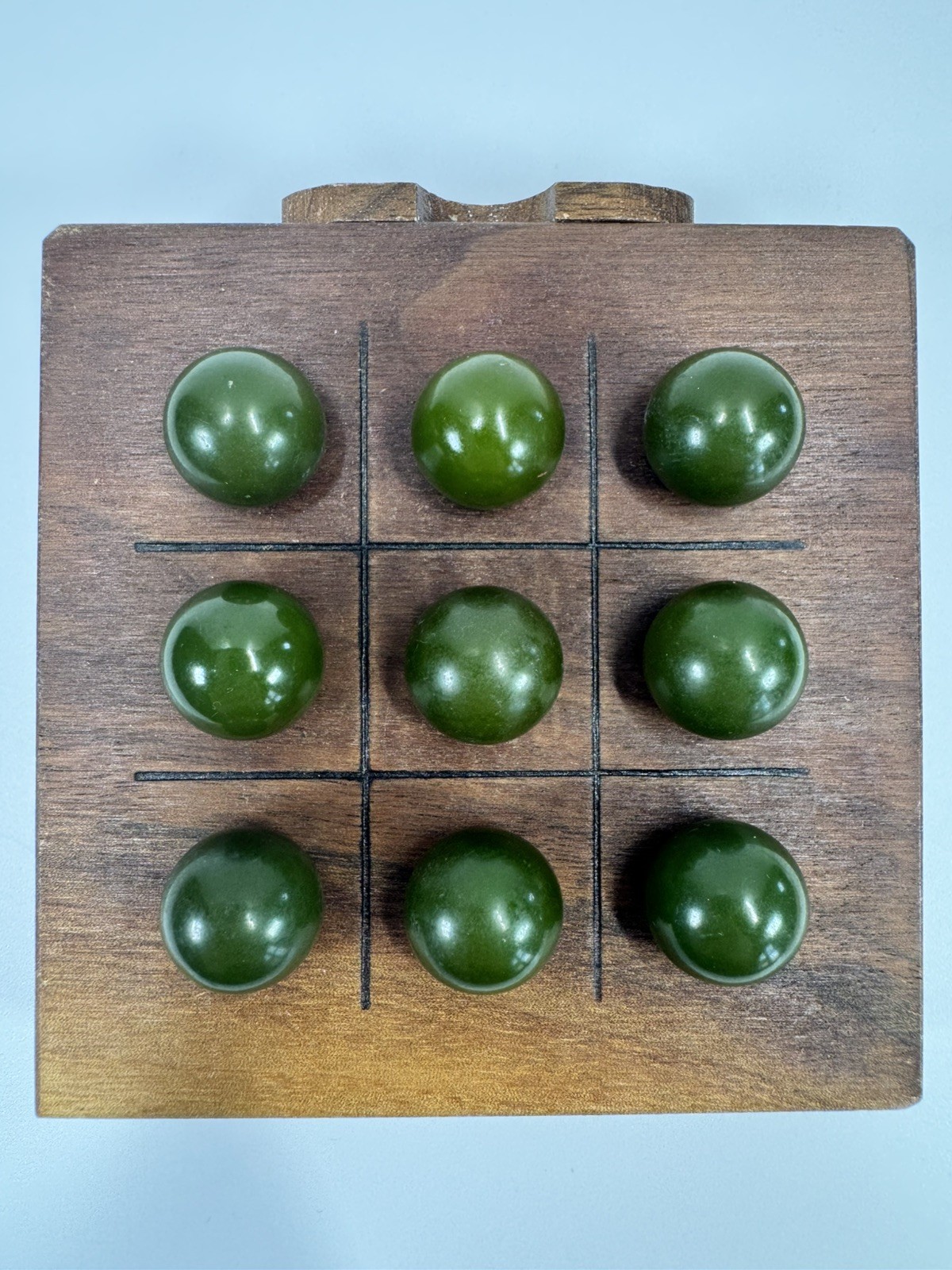 9 Vintage Green Bakelite Ball Buttons, tested 9 Vintage Green Bakelite Ball Buttons, tested