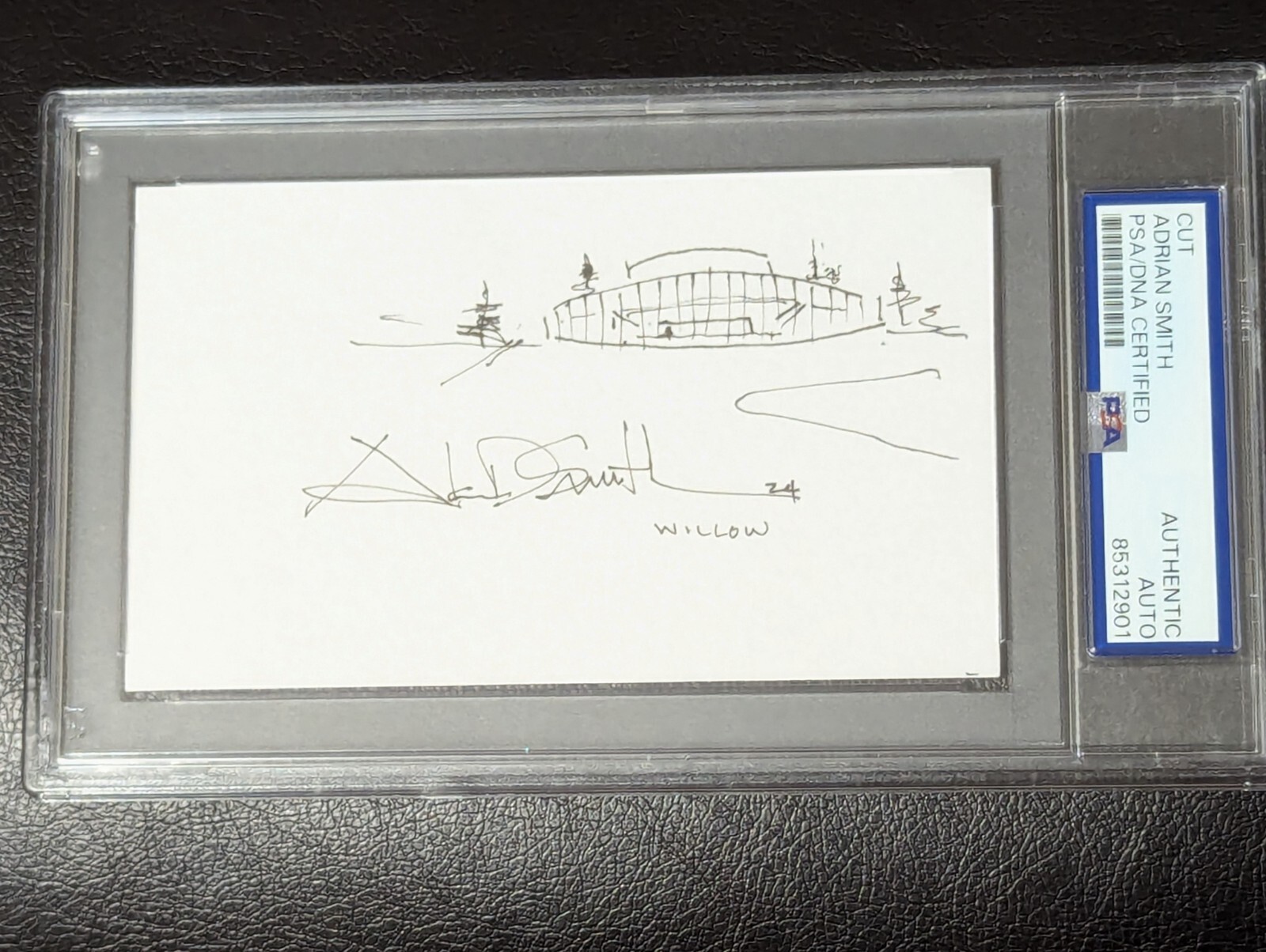 Adrian Smith Autograph PSA Hand Drawn Willow Creek Community Church's North Shor