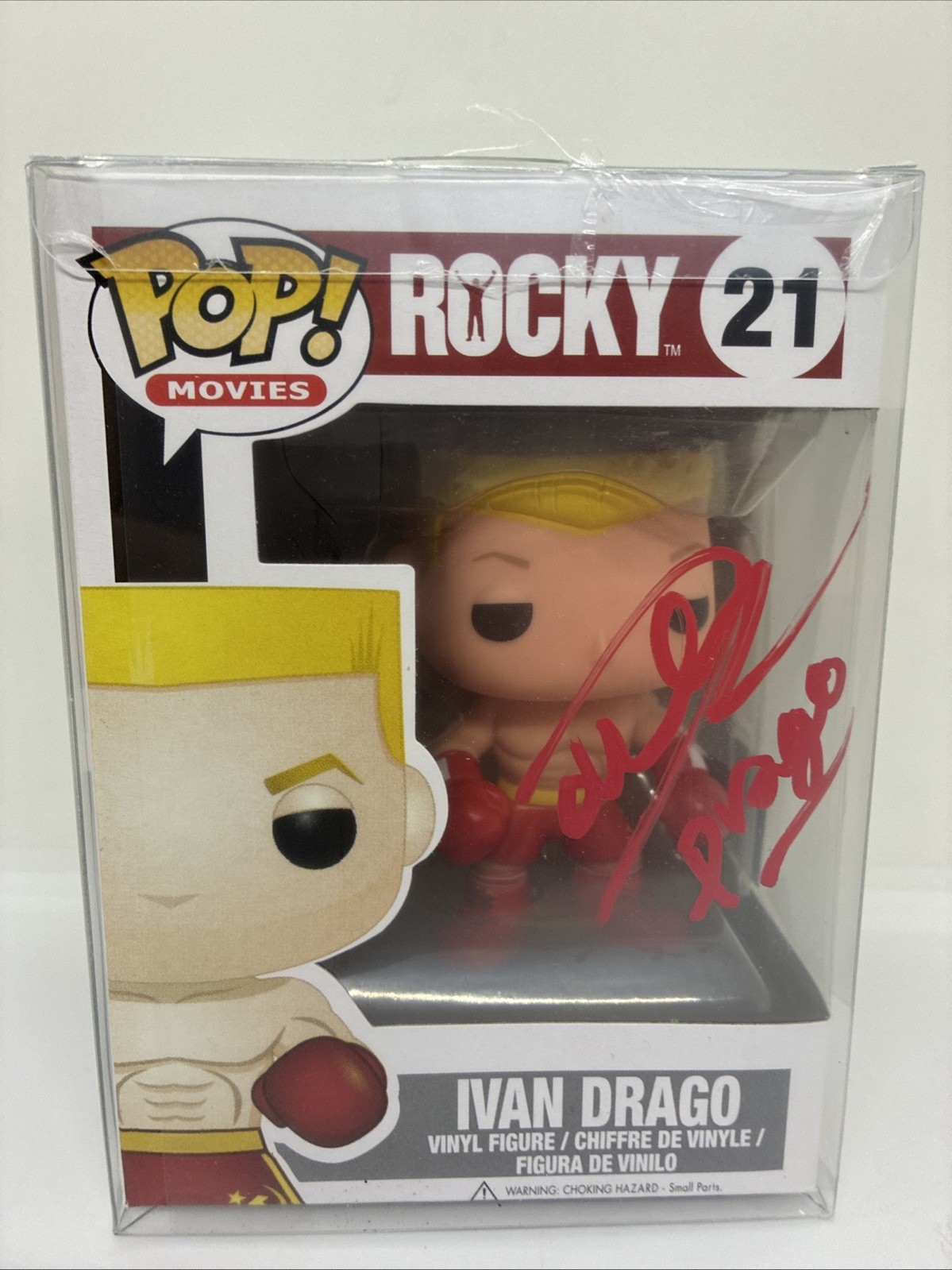 Funko Pop Movies Rocky Ivan Drago #21 Dolph Lundgren Signed Official Pix Funko Pop Movies Rocky Ivan Drago #21 Dolph Lundgren Signed Official Pix